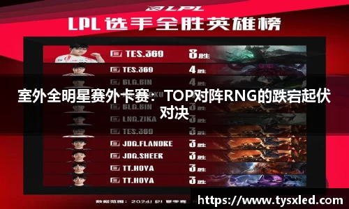 室外全明星赛外卡赛：TOP对阵RNG的跌宕起伏对决