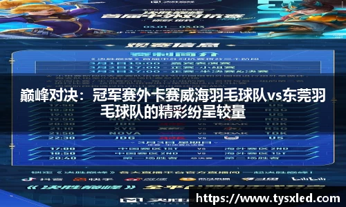 巅峰对决：冠军赛外卡赛威海羽毛球队vs东莞羽毛球队的精彩纷呈较量